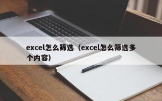 excel怎么筛选（excel怎么筛选多个内容）