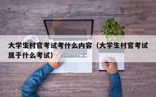 大学生村官考试考什么内容（大学生村官考试属于什么考试）