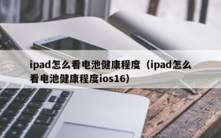 ipad怎么看电池健康程度（ipad怎么看电池健康程度ios16）