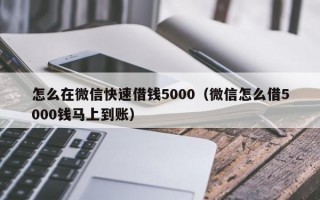 怎么在微信快速借钱5000（微信怎么借5000钱马上到账）