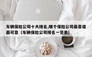 车辆保险公司十大排名,哪个保险公司最靠谱最可靠（车辆保险公司排名一览表）