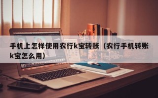 手机上怎样使用农行k宝转账（农行手机转账k宝怎么用）