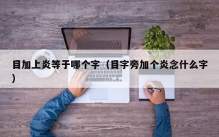 目加上炎等于哪个字（目字旁加个炎念什么字）