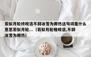 若似月轮终皎洁不辞冰雪为卿热这句词是什么意思若似月轮...（若似月轮相皎洁,不辞冰雪为卿热）