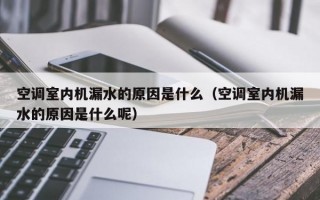 空调室内机漏水的原因是什么（空调室内机漏水的原因是什么呢）