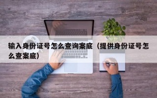 输入身份证号怎么查询案底（提供身份证号怎么查案底）