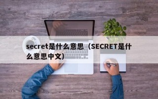 secret是什么意思（SECRET是什么意思中文）