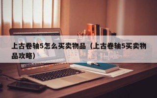 上古卷轴5怎么买卖物品（上古卷轴5买卖物品攻略）