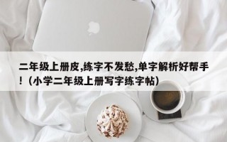 二年级上册皮,练字不发愁,单字解析好帮手!（小学二年级上册写字练字帖）