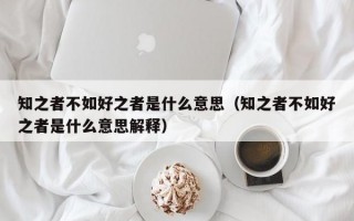 知之者不如好之者是什么意思（知之者不如好之者是什么意思解释）