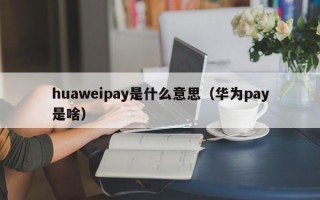 huaweipay是什么意思（华为pay是啥）