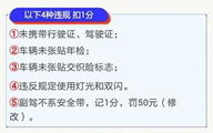 驾照扣分新规定,新交规扣分细则（违法行为及对应扣分）
