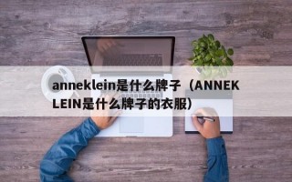 anneklein是什么牌子（ANNEKLEIN是什么牌子的衣服）