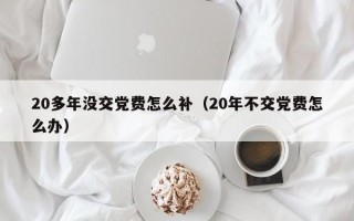 20多年没交党费怎么补（20年不交党费怎么办）