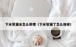 下水管漏水怎么修理（下水管漏了怎么维修）