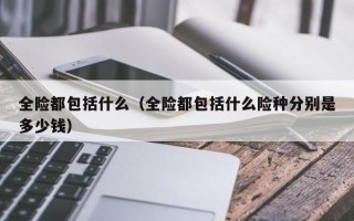 全险都包括什么（全险都包括什么险种分别是多少钱）