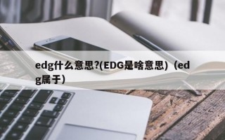 edg什么意思?(EDG是啥意思)（edg属于）