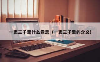 一表三千里什么意思（一表三千里的含义）