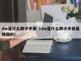 dw是什么牌子手表（dw是什么牌子手表是哪国的）