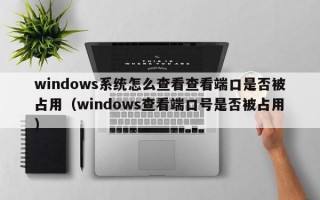 windows系统怎么查看查看端口是否被占用（windows查看端口号是否被占用）