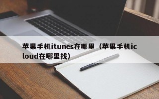 苹果手机itunes在哪里（苹果手机icloud在哪里找）