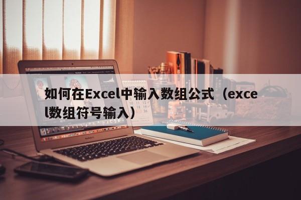 如何在Excel中输入数组公式（excel数组符号输入）-第1张图片